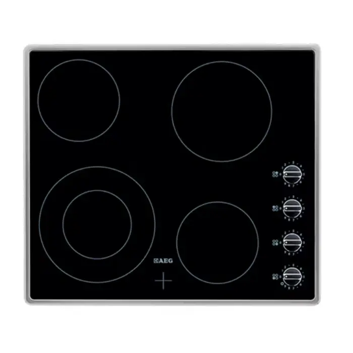 بوتاجاز مسطح كهرباء سيراميك 60 سم ايه اي جي - اسود Hk614010mb بوتاجاز مسطح كهرباء