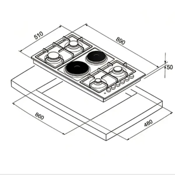 مسطح غاز وكهرباء