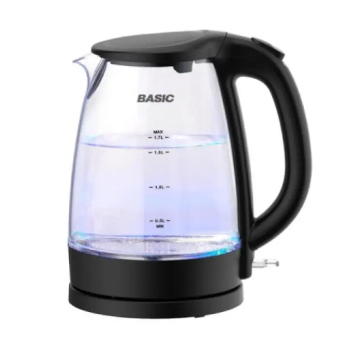 غلايه كهربائيه بيسك 1.7 لتر - زجاج - أسود BK-17G غلايه كهربائيه