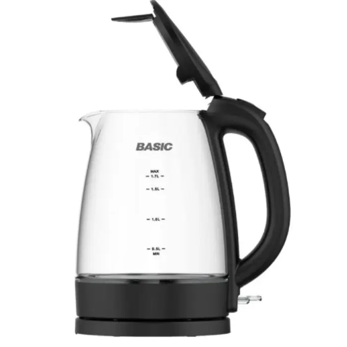 غلايه كهربائيه بيسك 1.7 لتر - زجاج - أسود BK-17G غلايه كهربائيه