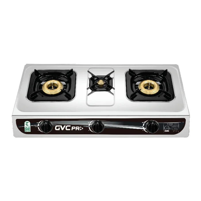 موقد كهربائي صغير جي في سي برو 3 عيون - ستيل GVGS-7113 موقد كهربائي صغير