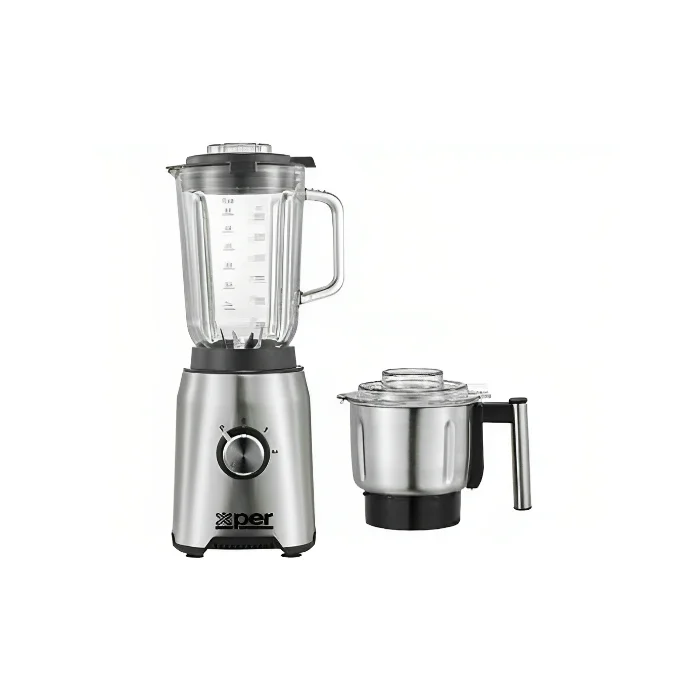 خلاط كهربائية اكسبير مع مطحنة 800 وات - 1.5 لتر - ستيل XPTB-800GS خلاط كهربائية