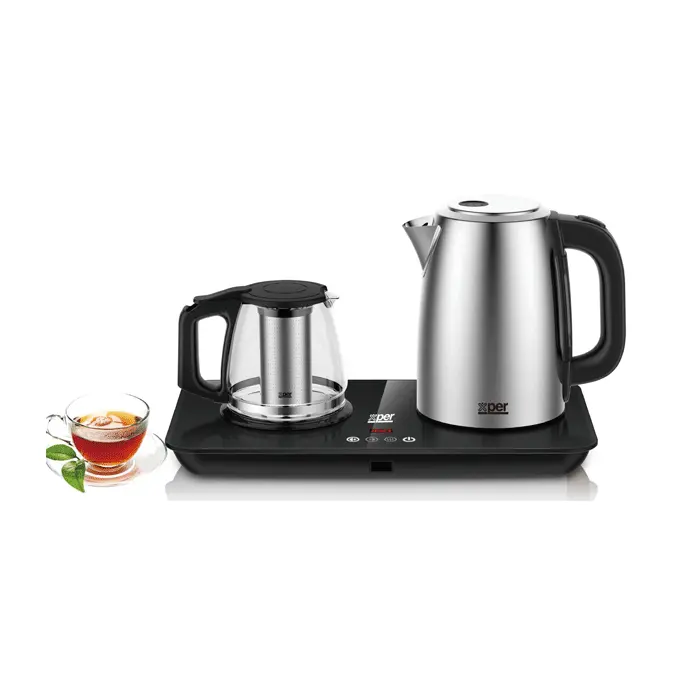 غلاية كهربائية اكسبير مع ابريق باللمس - 1.7 لتر - 2200 وات XPSTTS-999 غلاية كهربائية