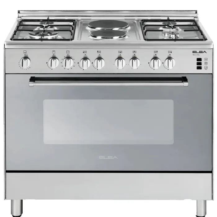 فرن البا غاز وكهرباء 6 عيون 90 سم – ستيل إيطالي 90-904XX MANUAL 50MB فرن البا غاز وكهرباء