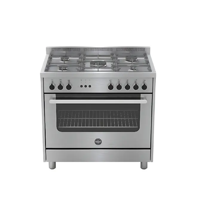 فرن غاز ايطالي لاجيرمانيا 60*90 سم - 5 شعلة مع مروحة - ستيل RIS95C81BX فرن غاز ايطالي