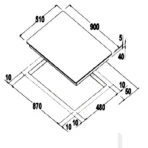 سطح سيراميك كهربائي بيلا بلت ان 90 سم - 5 عين - أسود B90VR5K - Image 2