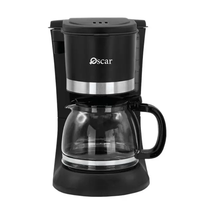 مكينه قهوه أوسكار 1.25 لتر مع ابريق زجاجي - أسود OCM 125L GL مكينه قهوه