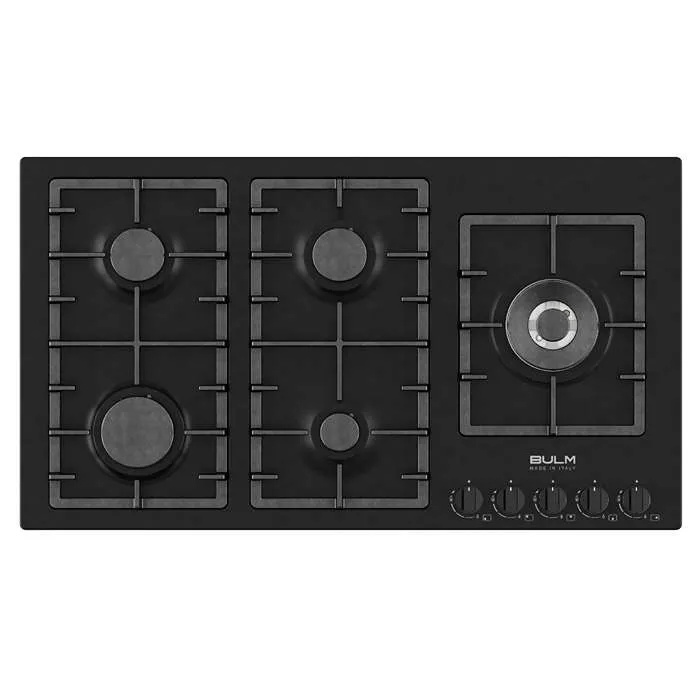 بوتاجاز built in غاز بولم 90 سم – 5 شعلات – إيطالي B95-901 NERO بوتاجاز built in غاز